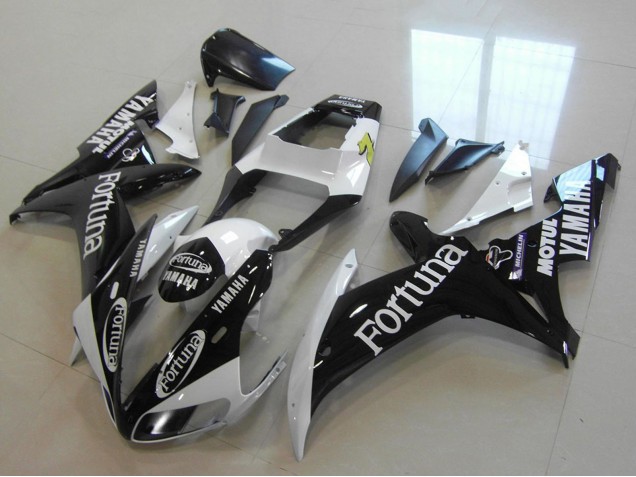 Carenados Moto Yamaha YZF R1 2002-2003 - Blanco Negro Brillante Fortuna Motul