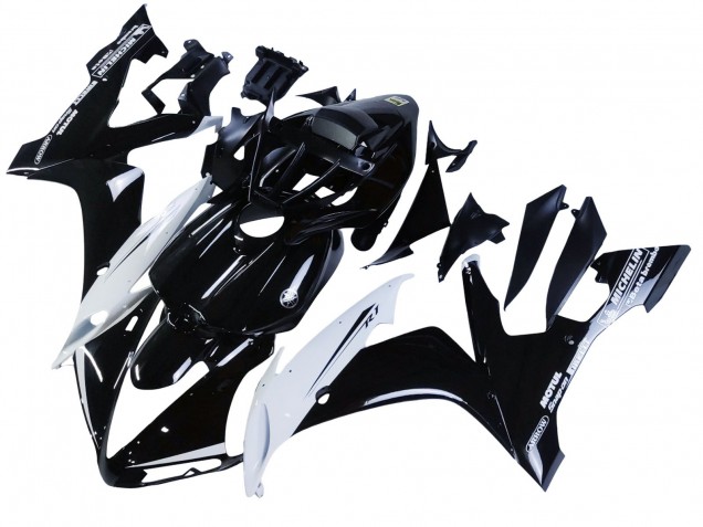 Carenados Moto Yamaha YZF 1000 R1 2004-2006 - Negro Brillante Blanco Motul