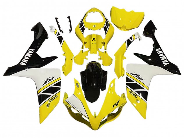 Carenado Moto Yamaha YZF 1000 R1 2007-2008 - Amarillo Blanco Negro