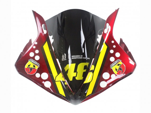 Carenados Moto Yamaha YZF 1000 R1 2009-2011 - Rojo Amarillo Negro Tiburón 46