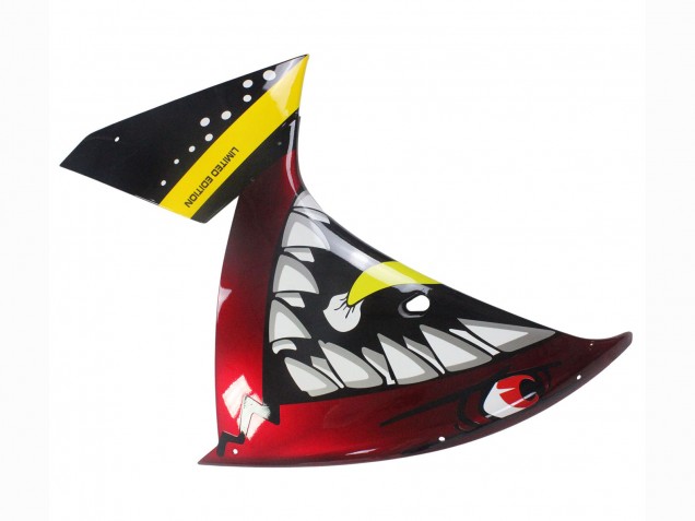 Carenados Moto Yamaha YZF 1000 R1 2009-2011 - Rojo Amarillo Negro Tiburón 46