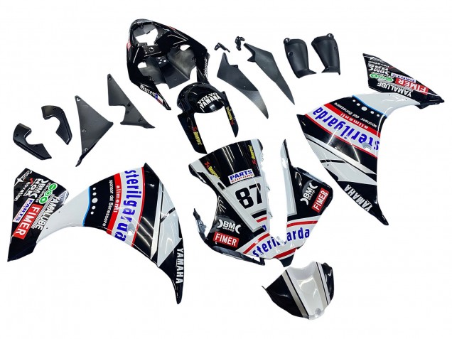 Carenados Moto Yamaha YZF 1000 R1 2012-2014 - Negro Brillante Blanco Rojo Fimer Yamalube Sterilgarda 87