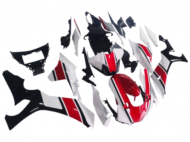Carenado Moto Yamaha YZF 1000 R1 2020-2025 - Blanco Rojo Negro Brillante