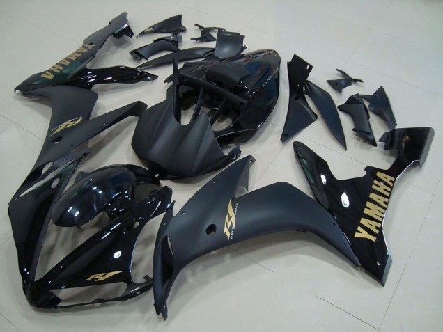 Carenados Moto Yamaha YZF R1 2004-2006 - Negro Brillante Negro Mate Oro