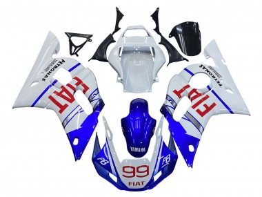 Carenados Moto Yamaha YZF 600 R6 1998-2002 - Blanco Azul Rojo Fiat 99