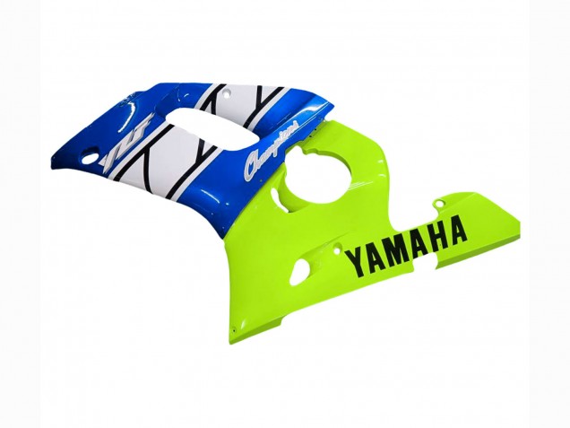 Carenados Moto Yamaha YZF 600 R6 1998-2002 - Neon Verde Azul Blanco Champions