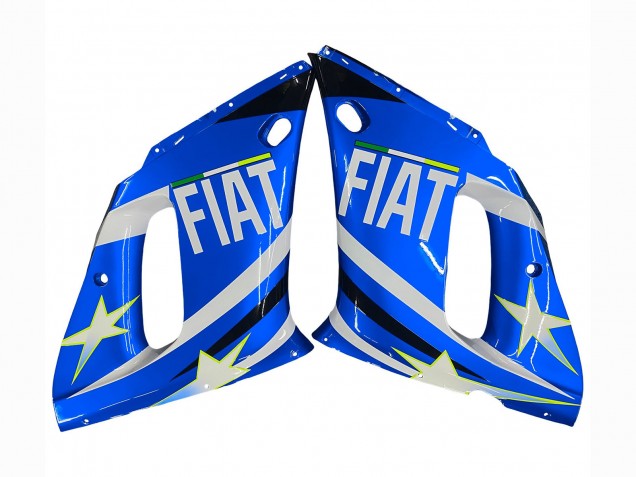 Carenados Moto Yamaha YZF 600 R6 1998-2002 - Blanco Azul Neon Amarillo Fiat Motul Michelin