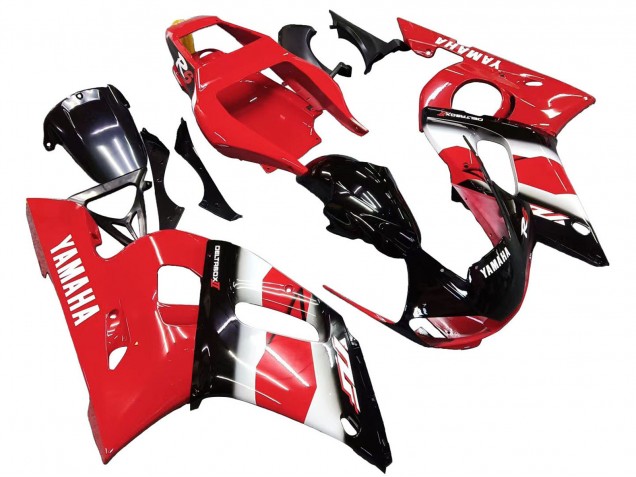 Carenado Moto Yamaha YZF 600 R6 1998-2002 - Rojo Blanco Negro Brillante