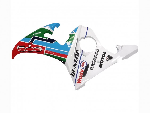 Carenados Moto Yamaha YZF R6 2003-2004 - Blanco Azul Verde Rojo Kastinee Dunlop Motul
