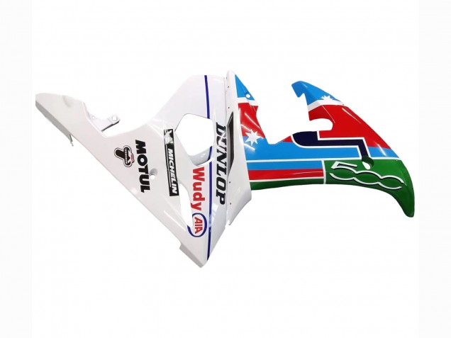 Carenados Moto Yamaha YZF R6S 2006-2009 - Blanco Azul Verde Rojo Kastinee Dunlop Motul