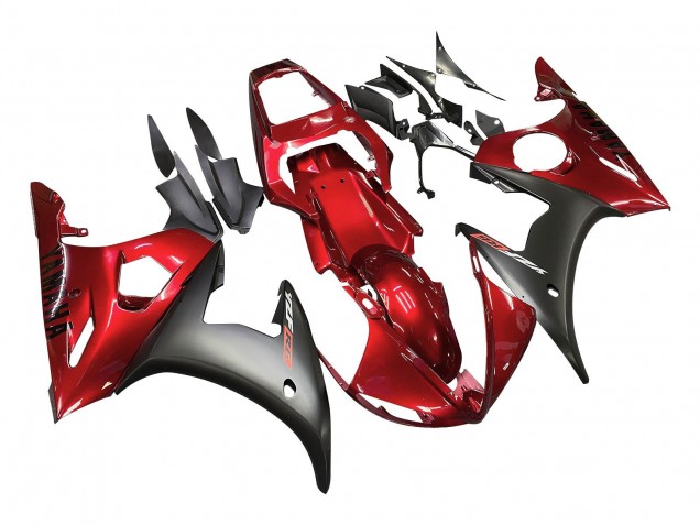 Kits Carenado Moto Yamaha YZF R6 2003-2004 - Rojo Negro Mate