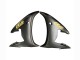 Carenados Moto Yamaha YZF R6 2003-2004 - Negro Brillante Negro Mate Oro Calcomanías