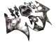 Carenados Moto Yamaha YZF R6 2003-2004 - Gris Negro Mate Geométrico