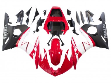 Carenados Moto Yamaha YZF R6S 2006-2009 - Rojo Blanco Negro Mate