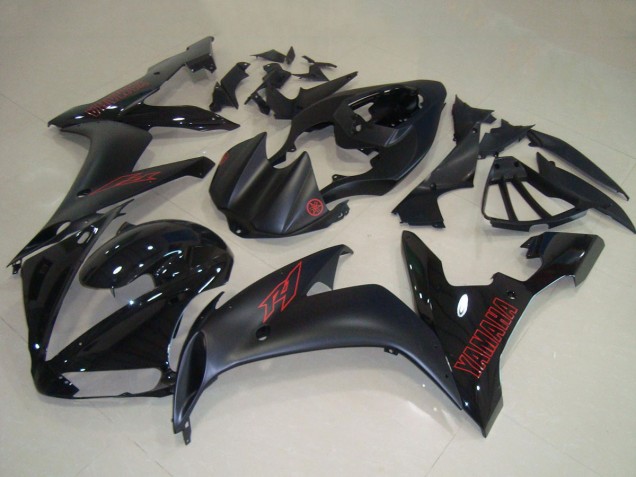 Carenados Moto Yamaha YZF R1 2004-2006 - Negro Brillante Negro Mate Rojo