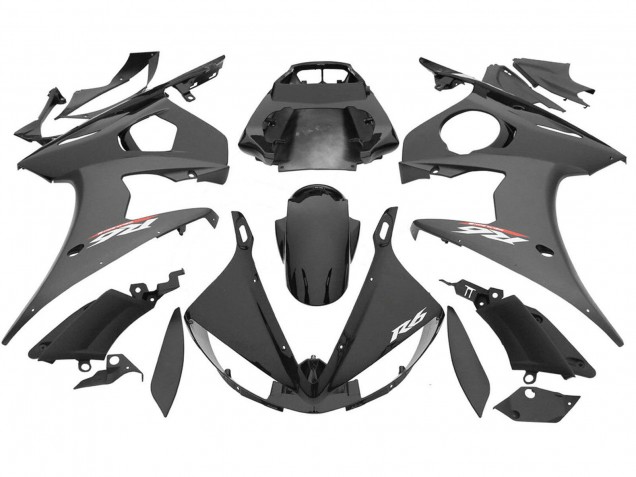 Carenados Moto Yamaha YZF R6S 2006-2009 - Negro Brillante Negro Mate