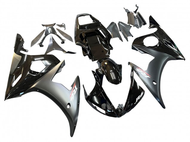 Carenados Moto Yamaha YZF R6 2003-2004 - Negro Brillante Negro Mate Oro Camaleón