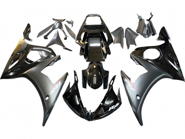 Carenados Moto Yamaha YZF R6 2003-2004 - Negro Brillante Negro Mate Oro Camaleón