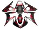 Carenados Moto Yamaha YZF 600 R6 2005 - Negro Mate Rojo Geométrico