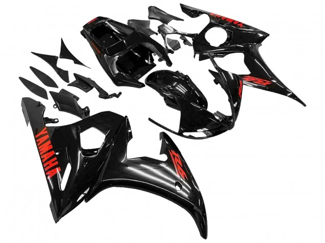 Carenados Moto Yamaha YZF 600 R6 2005 - Negro Rojo