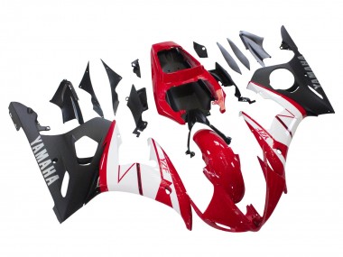 Carenados Moto Yamaha YZF 600 R6 2005 - Rojo Blanco Negro Mate