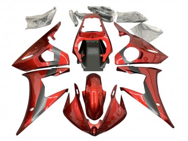 Carenados Moto Yamaha YZF 600 R6 2005 - Rojo Negro Mate