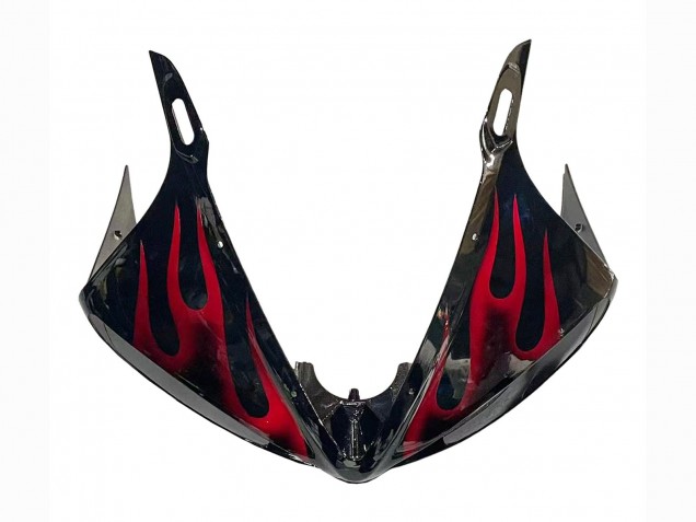 Carenados Moto Yamaha YZF 600 R6 2005 - Negro Rojo Llama
