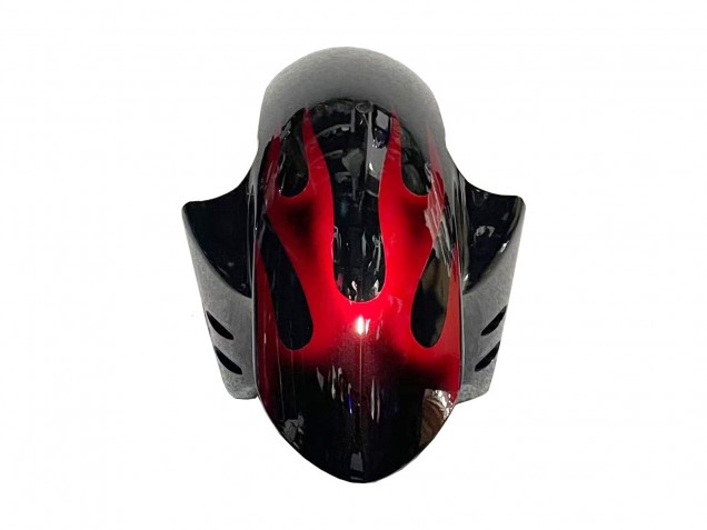 Carenados Moto Yamaha YZF 600 R6 2005 - Negro Rojo Llama