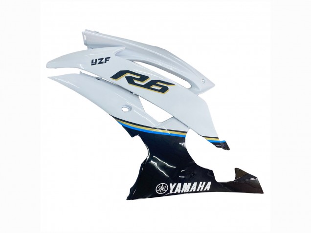 Carenado Moto Yamaha YZF 600 R6 2008-2016 - Blanco Azul Negro Brillante
