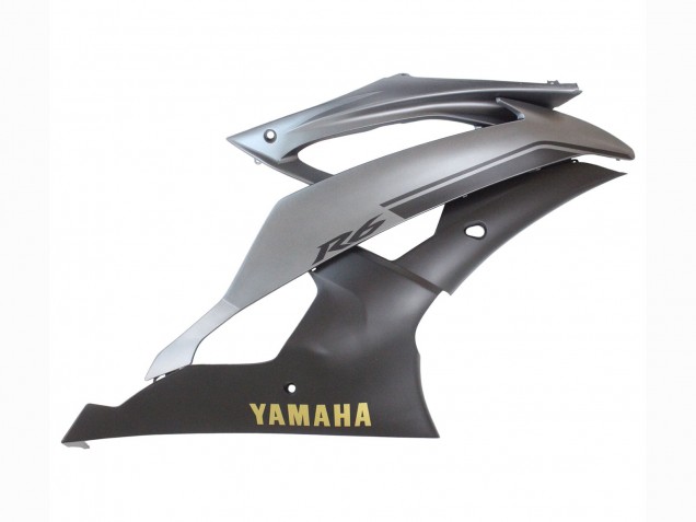 Carenados Moto Yamaha YZF 600 R6 2008-2016 - Gris Negro Mate Oro Calcomanías