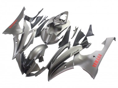Carenados Moto Yamaha YZF 600 R6 2008-2016 - Gris Mate Rojo Calcomanías