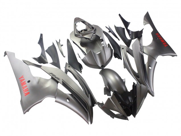 Carenados Moto Yamaha YZF 600 R6 2008-2016 - Gris Mate Rojo Calcomanías