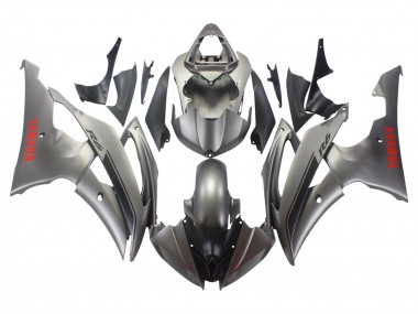 Carenados Moto Yamaha YZF 600 R6 2008-2016 - Gris Mate Rojo Calcomanías