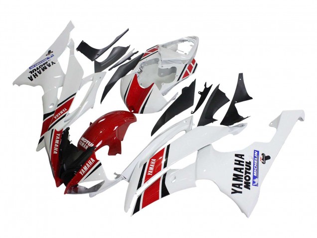 Carenados Moto Yamaha YZF 600 R6 2008-2016 - Blanco Rojo Negro Motul Michelin