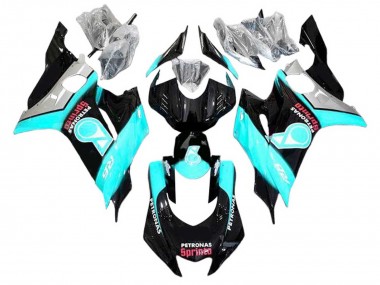 Carenados Moto Yamaha YZF 600 R6 2008-2016 - Azul Claro Negro Brillante Petronas