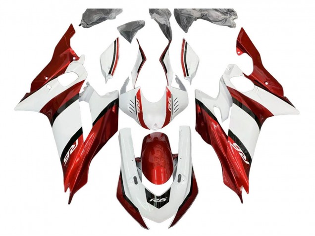 Kits Carenado Moto Yamaha YZF 600 R6 2017-2023 - Blanco Rojo Negro