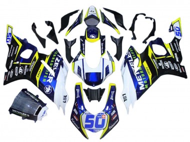 Carenados Moto Yamaha YZF 600 R6 2017-2023 - Blanco Amarillo Azul