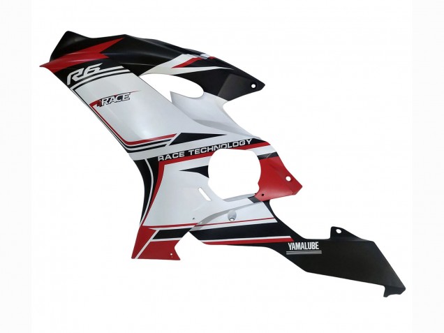 Carenados Moto Yamaha YZF 600 R6 2017-2023 - Blanco Rojo Negro Semakin Didepan