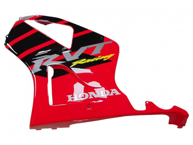 Carenados Moto Honda VTR1000 2000-2006 - Plata Rojo Negro Raya Carrera