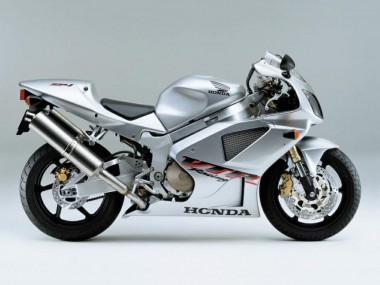 Carenados Moto Honda VTR1000 2000-2006 - Plata Blanco Carrera