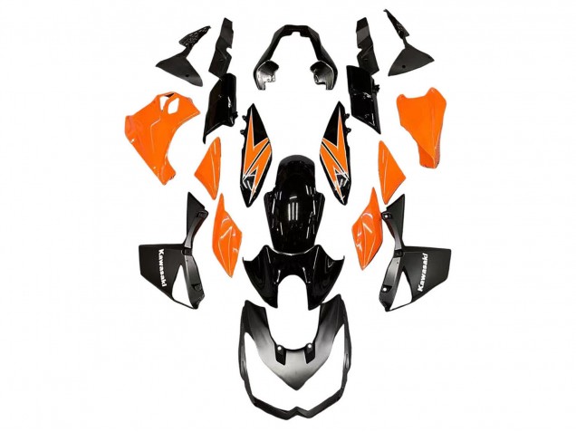 Carenados Moto Kawasaki Z1000 2010-2013 - Naranja Negro Brillante