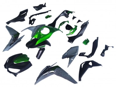Carenados Moto Kawasaki Z1000 2014-2019 - Negro Verde Gris
