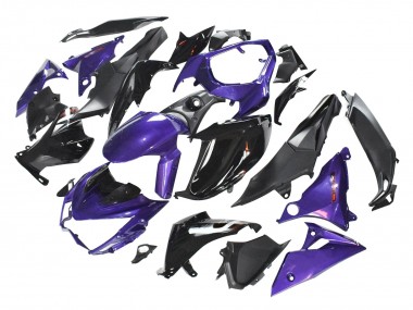 Carenados Moto Kawasaki Z1000 2014-2019 - Púrpura Negro Brillante Negro Mate