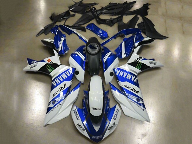 Carenados Moto Yamaha YZF R3/R25 2015-2018 - Blanco Azul Yamalube ENEOS Monstruo