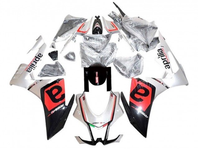 Carenados Moto Aprilia RSV4 1000 2009-2015 - Plata Negro Rojo