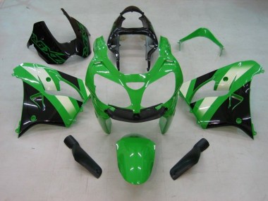 Carenado Moto Kawasaki ZX9R 2002-2003 - Verde Blanco Negro