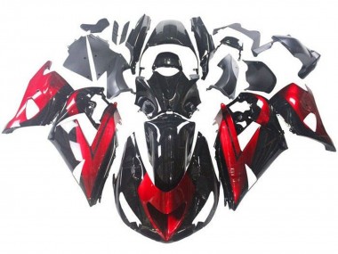 Carenados Moto Kawasaki ZX14R ZZR1400 2006-2011 - Rojo Negro Brillante