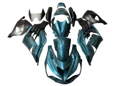 Carenados Moto Kawasaki ZX14R ZZR1400 2012-2024 - Azul Metalizado Verdoso