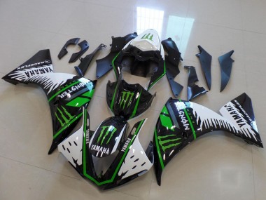 Carenado Moto Yamaha YZF R1 2012-2014 - Blanco Negro Verde Monstruo