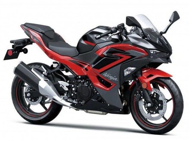 Carenados Moto Kawasaki Ninja 500 EX500R 2024-2025 - Negro Rojo Gris